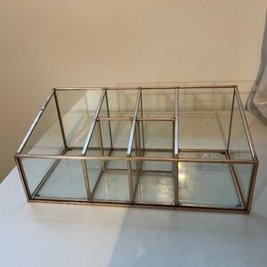 Glass Vanity Makeup Organizer 6 Sections
